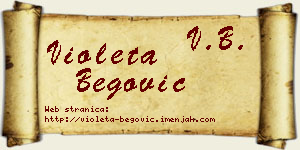 Violeta Begović vizit kartica